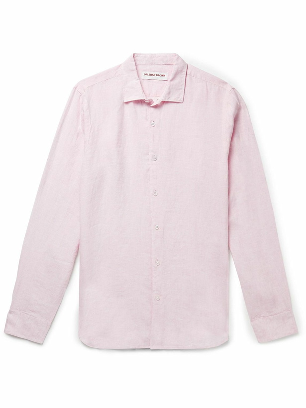 Photo: Orlebar Brown - Giles Linen Shirt - Pink