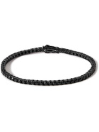 Hatton Labs - Sterling Silver Crystal Tennis Bracelet - Black