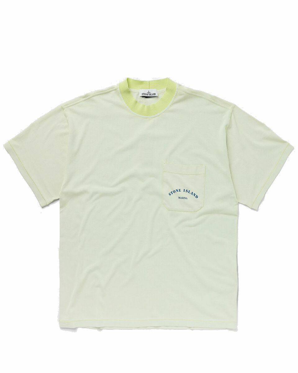 Photo: Stone Island Tee Chalk Plating Cotton Jersey, Stone Island Marina Green - Mens - Shortsleeves