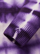 The Elder Statesman - Geo Tie-Dyed Cashmere Sweater - Purple