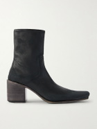 Balenciaga - Monsieur Leather Ankle Boots - Black