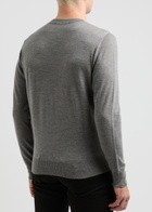 DSQUARED2 Logo-appliqué Wool Jumper Grey