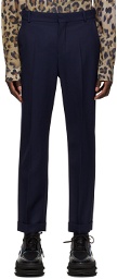Balmain Navy Tailored Trousers