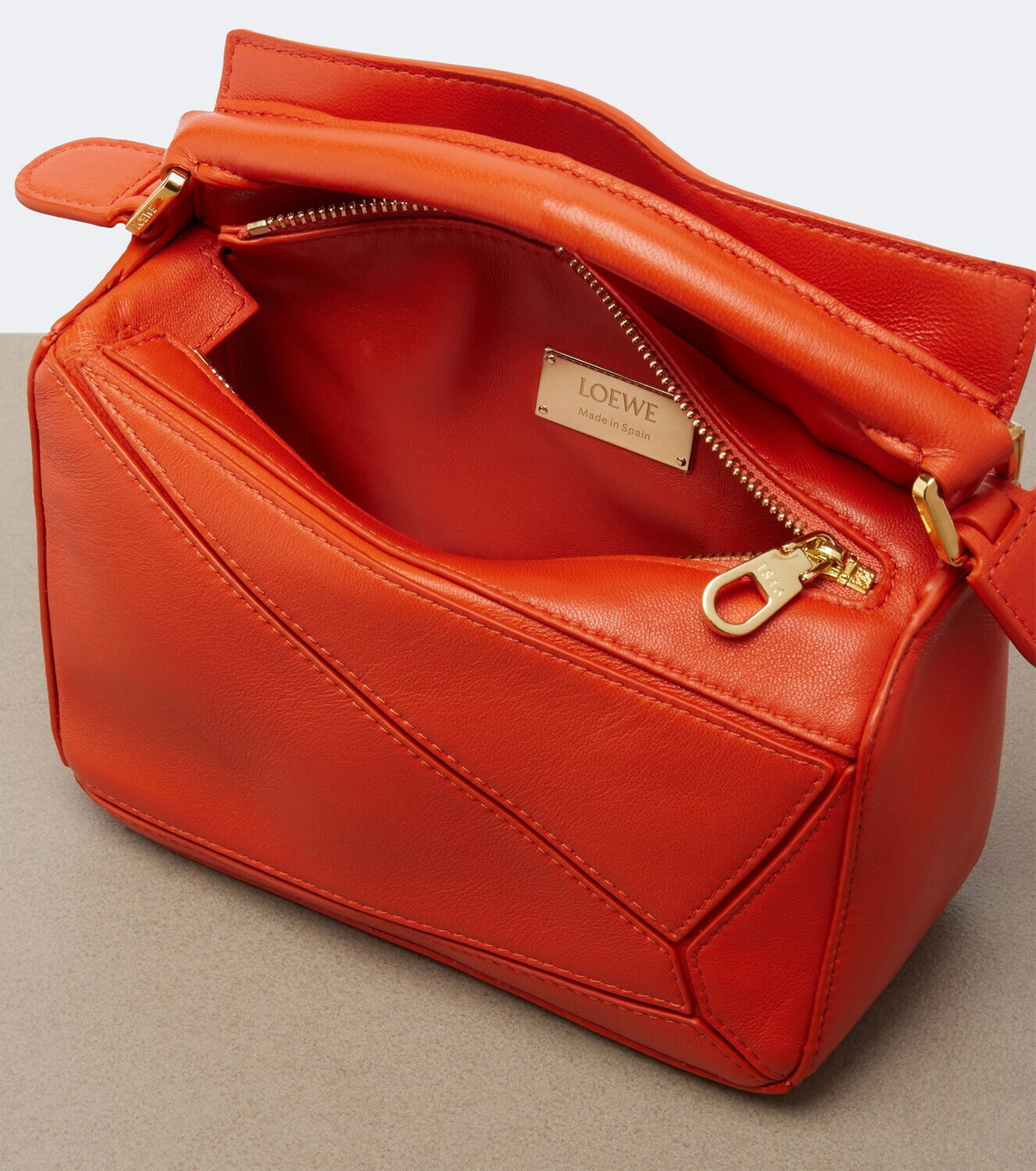 Loewe Puzzle Featherlight Mini leather top-handle bag