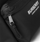 Burberry - Logo-Print Leather-Trimmed Nylon Backpack - Black