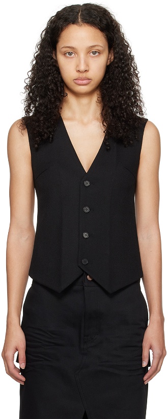 Photo: We11done Black Single-Breasted Vest