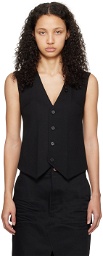 We11done Black Single-Breasted Vest