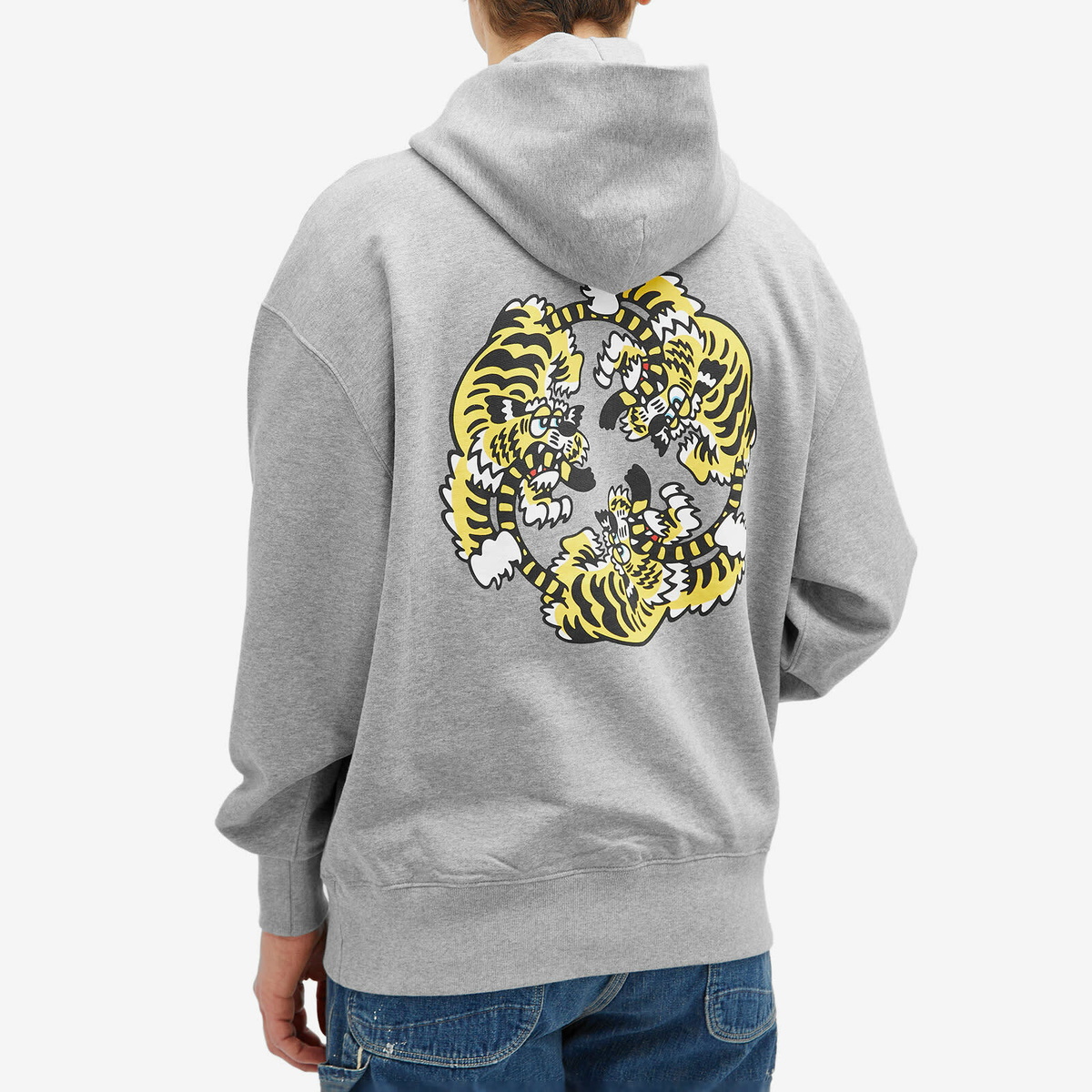 Kenzo Men's Verdy Collection Oversized Hoodie in Pearl Grey Kenzo