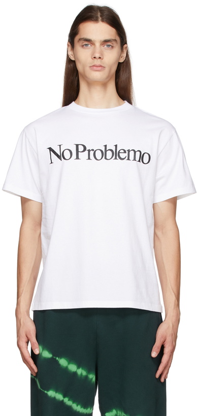 Photo: Aries White 'No Problemo' T-Shirt