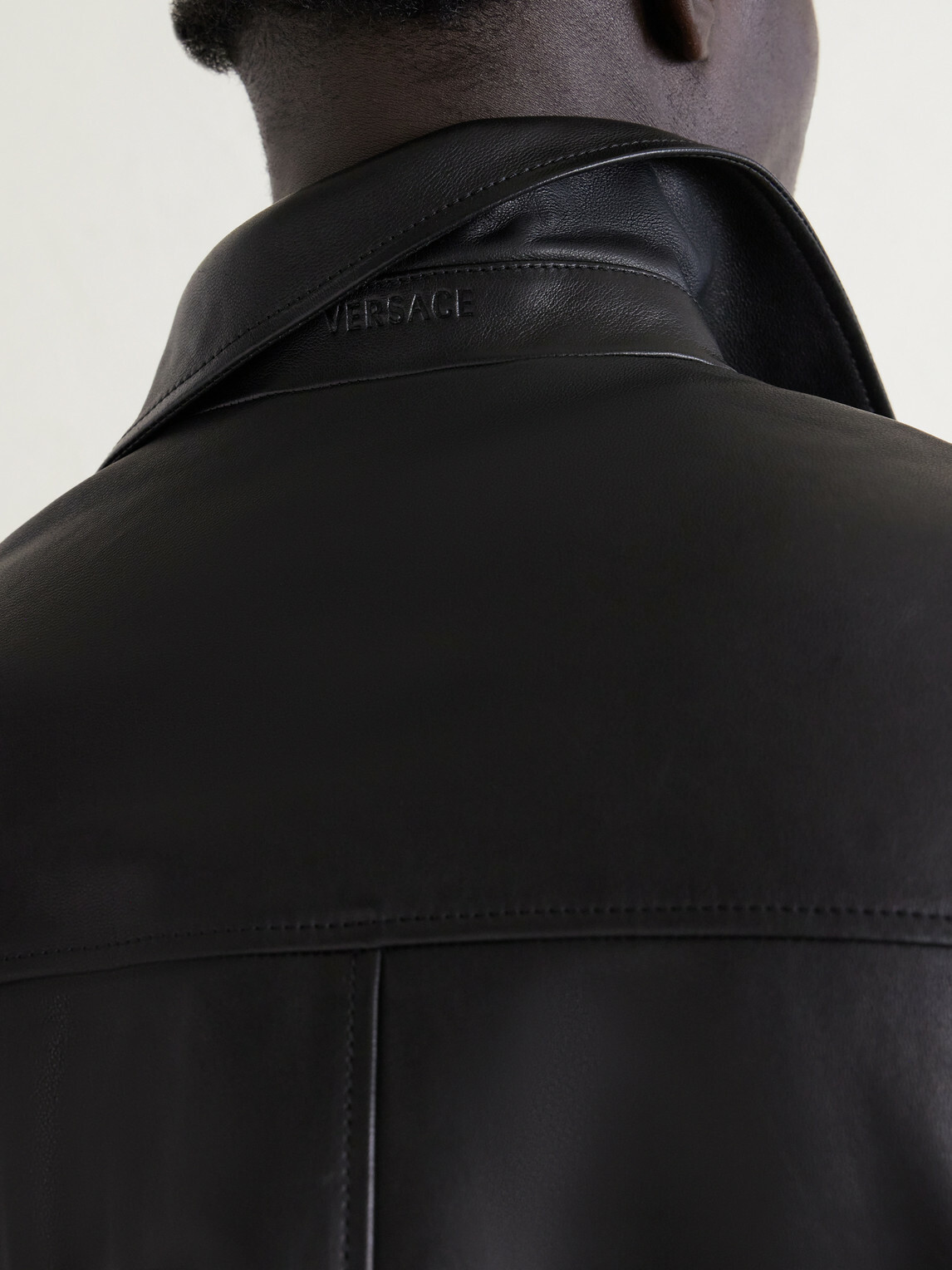 Versace - Leather Blouson Jacket - Black