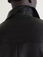 Versace - Leather Blouson Jacket - Black