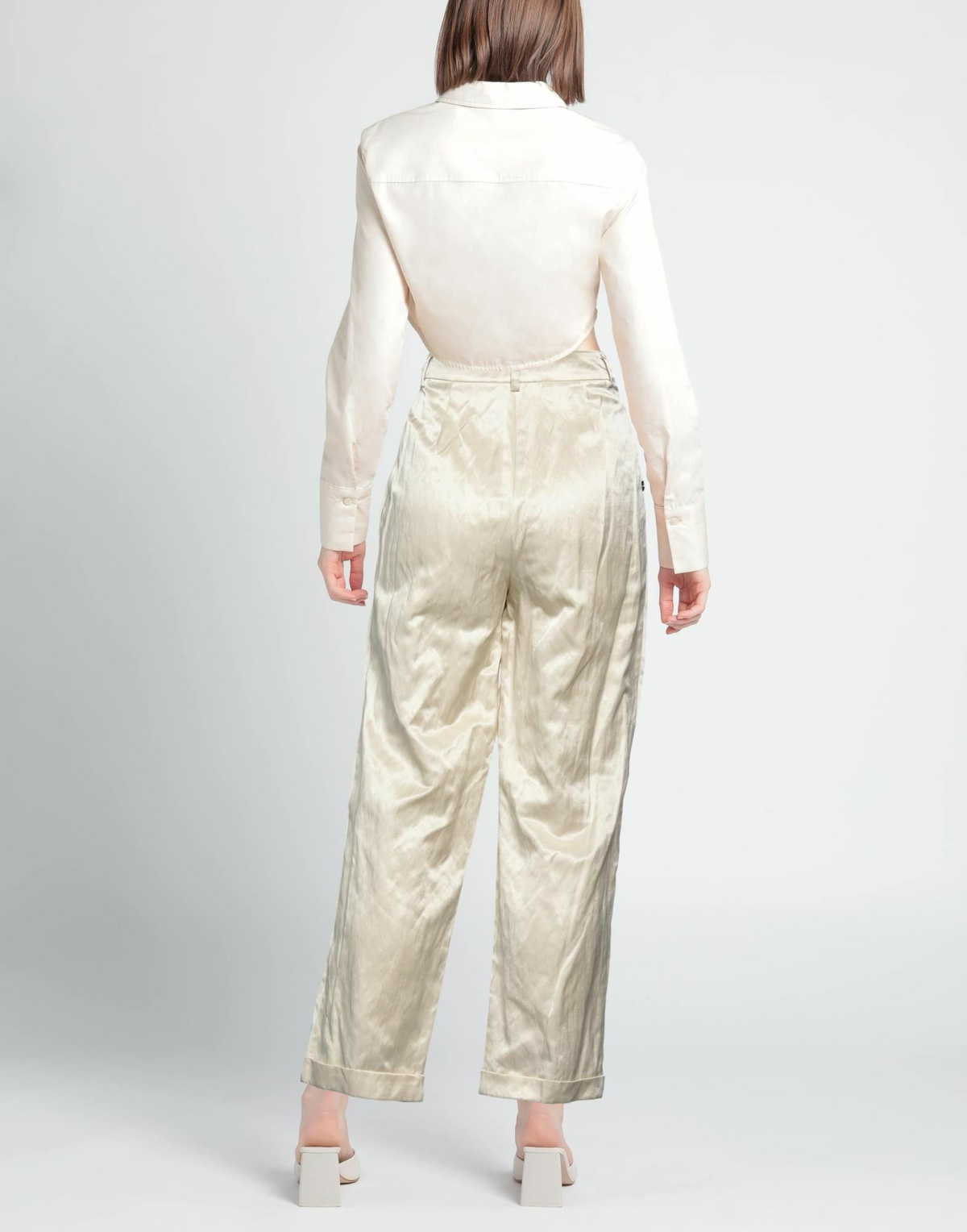 Manila Grace Womens Pants Ivory