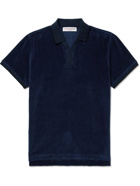 ORLEBAR BROWN - Clive Slim-Fit Cotton and Linen-Blend Terry Polo Shirt - Blue