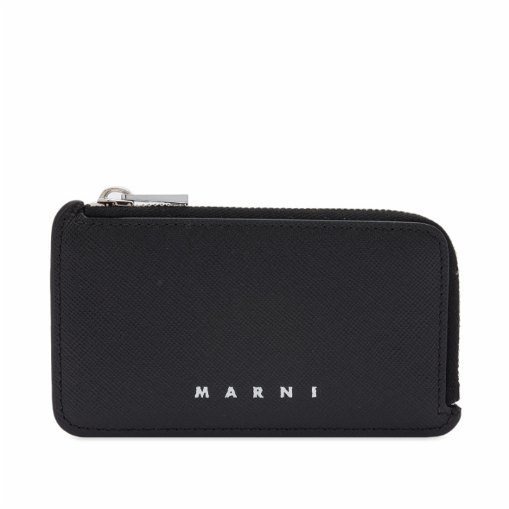 Photo: Marni Men's Coin Card Zip Wallet in Black