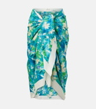 Chloé Floral cotton beach cover-up