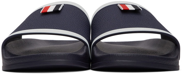 Thom Browne Navy Rubber Pool Slides