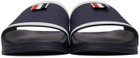 Thom Browne Navy Rubber Pool Slides
