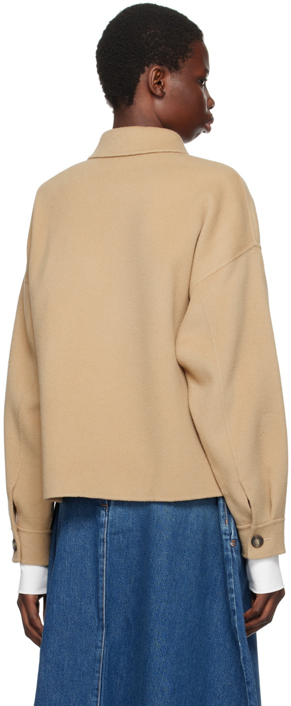 Weekend Max Mara Beige Wool Shirt Jacket Weekend Max Mara