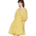 Cecilie Bahnsen Yellow Floral Suzette Wrap Dress