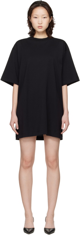 Photo: Loulou de Saison Black Ayaz LDS T-Shirt Midi Dress
