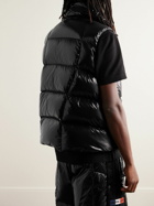 Moncler Genius - adidas Originals Tech Jersey-Trimmed Quilted Glossed-Shell Down Gilet - Black
