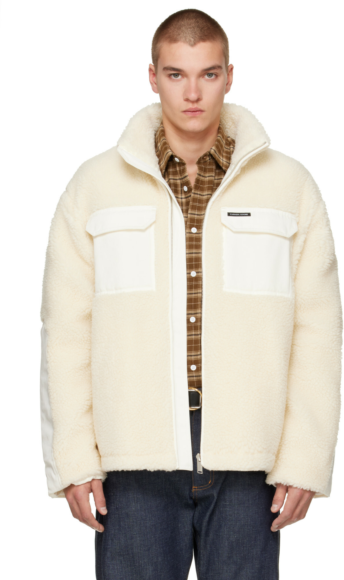 Canada Goose Off-White Harrier Fleece Jacket