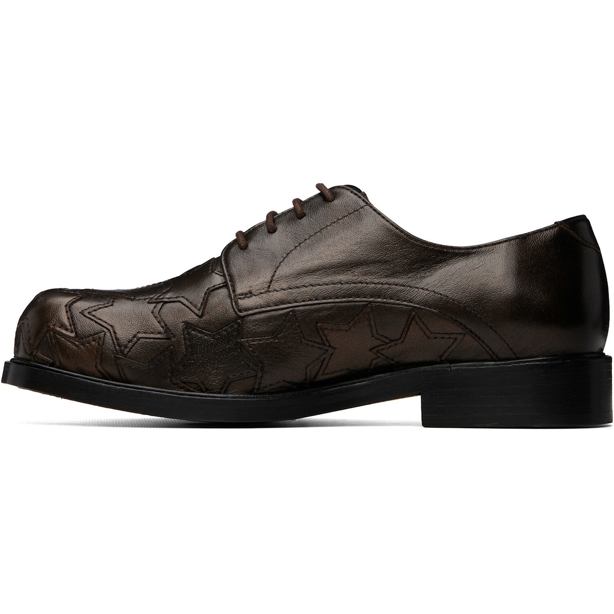 Stefan Cooke Brown Star Square Toe Derbys