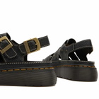 Dr. Martens Women's Wrenlie Open FL Sandal in Black Milled Nappa