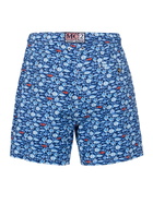 MC2 Saint Barth Comfort Light Classic Stretch Swim Shorts With Fishes Print