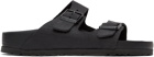 Birkenstock Black Leather Narrow Arizona Sandals