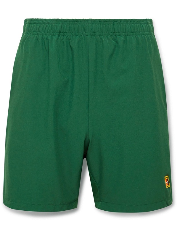 Photo: Nike Tennis - NikeCourt Slam Colour-Block Dri-FIT Tennis Shorts - Green