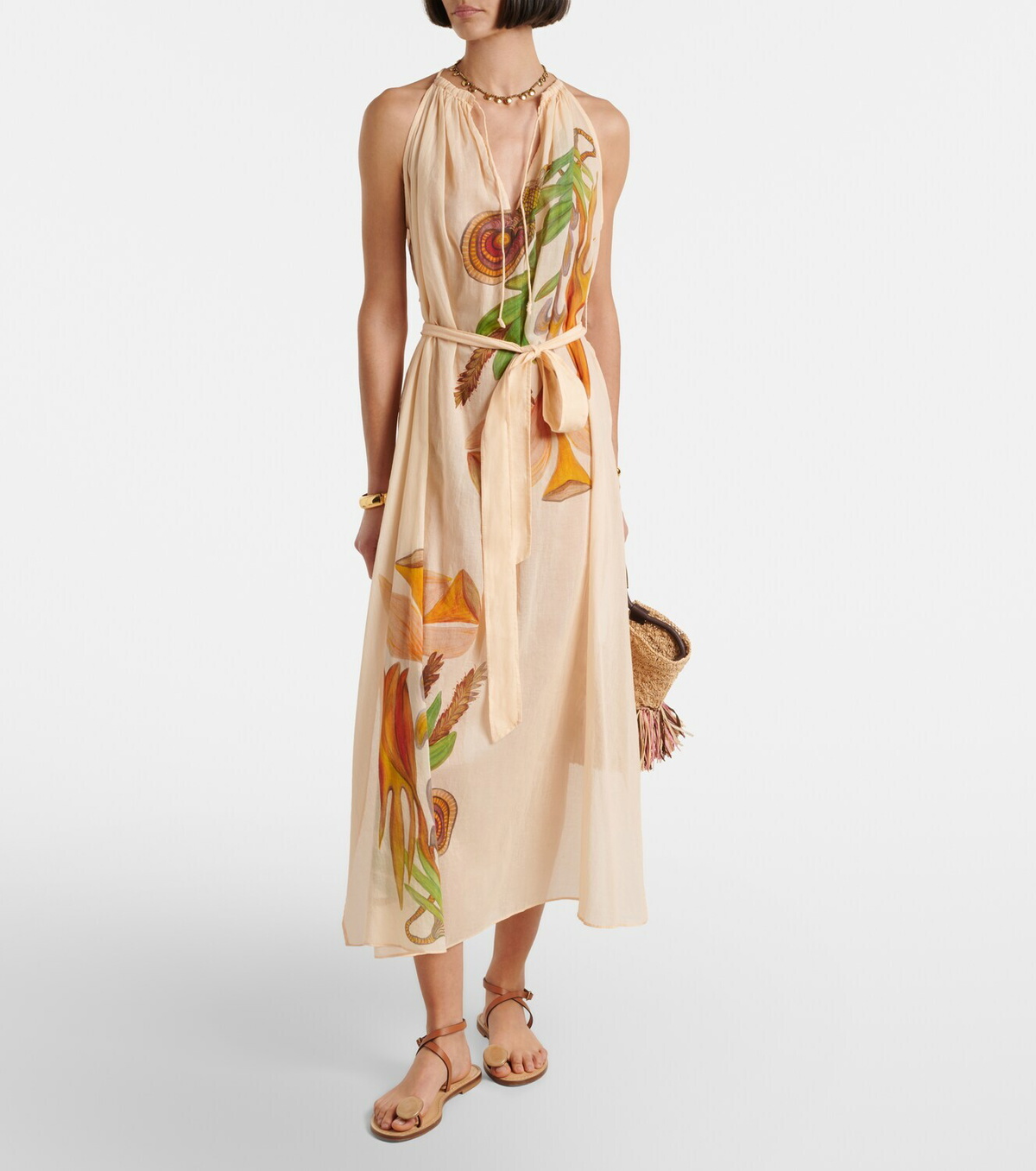 Ulla Johnson x Anna Zemánková cotton midi dress