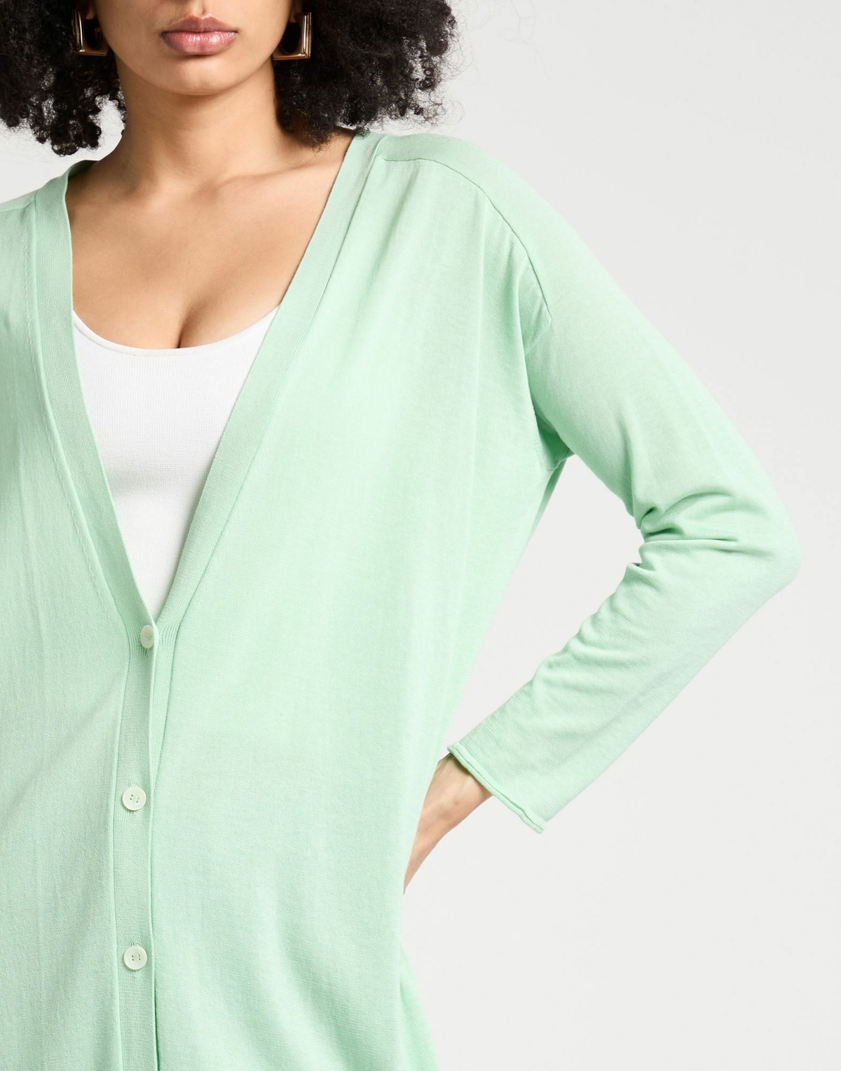 Malo Womens Cardigan Light in Green