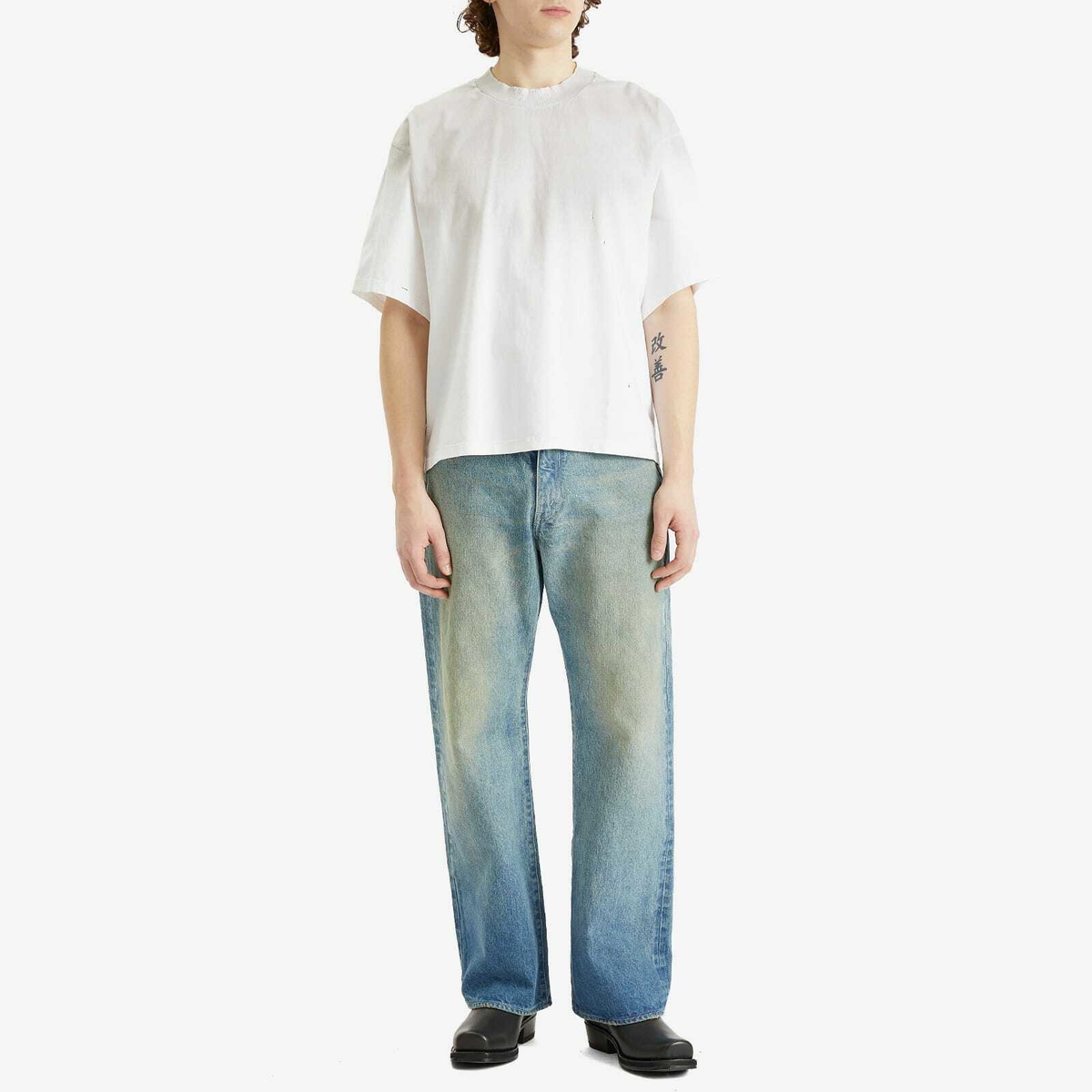 Won Hundred Men's Houston Staggered Dirt T-Shirt in White