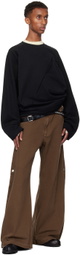 NULLUS SSENSE Exclusive Black Diagonal Slit Sweatshirt