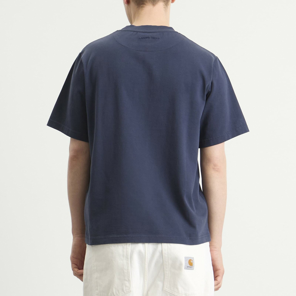 Bram's Fruit Men's Script Logo T-Shirt in Navy