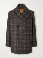 Barena - Double-Breasted Prince of Wales Wool-Blend Blouson Jacket - Brown