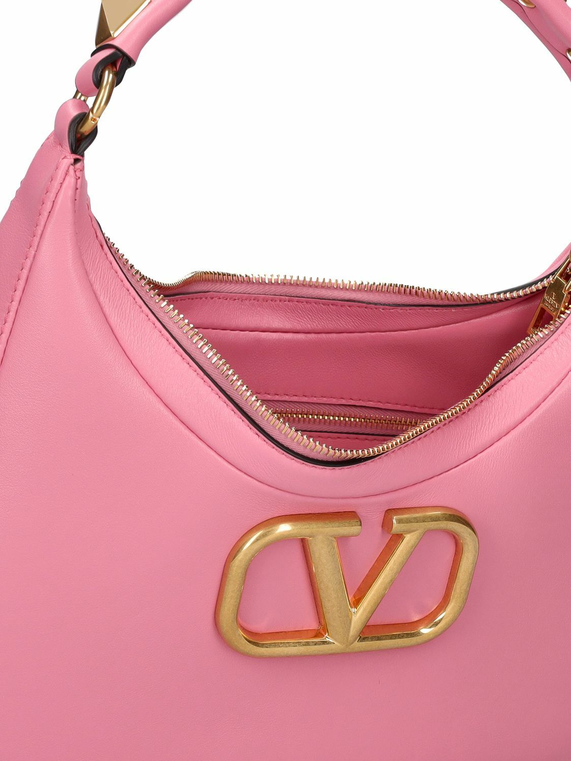 VALENTINO GARAVANI - Stud Sign Hobo Leather Bag Valentino
