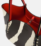 Christian Louboutin - Cabarock Small zebra-print leather tote