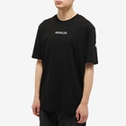 Moncler Men's Wavy Back Logo T-Shirt in Black