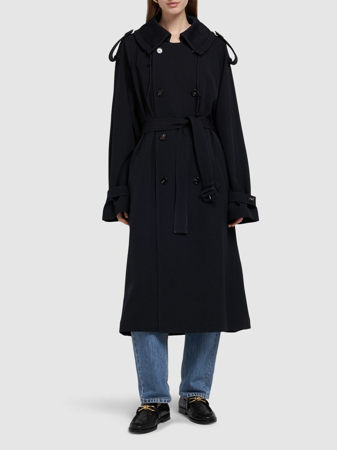 BOTTEGA VENETA Wool Gabardine Trench Coat Bottega Veneta