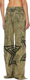 Masha Popova Khaki Star Boyfriend Jeans