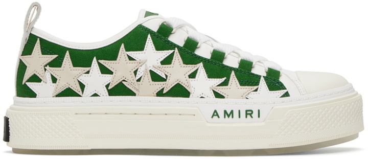 Photo: AMIRI Green Stars Court Low Sneakers