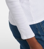 Nili Lotan Jordan ribbed-knit cotton Henley shirt