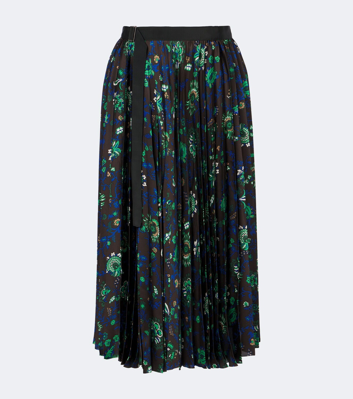 Sacai Floral plissé midi skirt