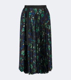 Sacai Floral plissé midi skirt
