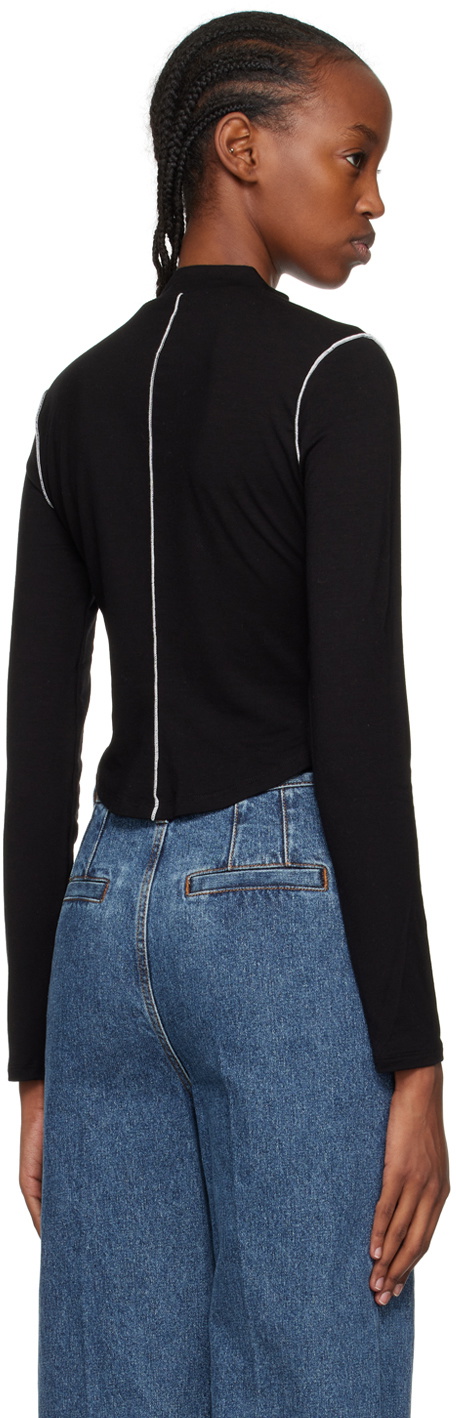 Reformation Black Stacey Long Sleeve T-Shirt
