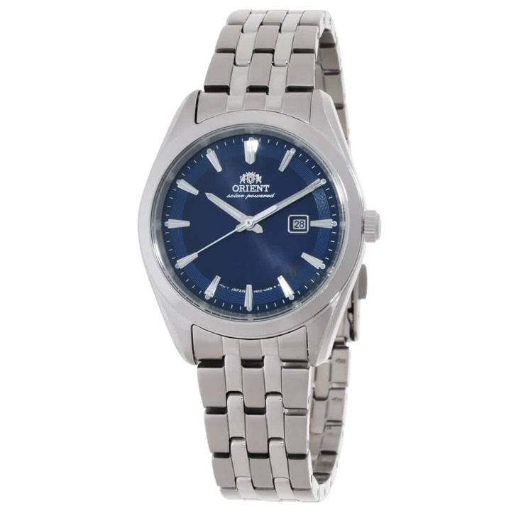 Photo: Orient Classic Stretto Date Solar Blue Dial Ladies Watch RA-WG0602L10B