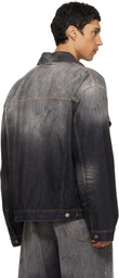 Acne Studios Black Faded Denim Jacket