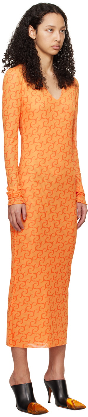 Jade Cropper Orange Printed Midi Dress